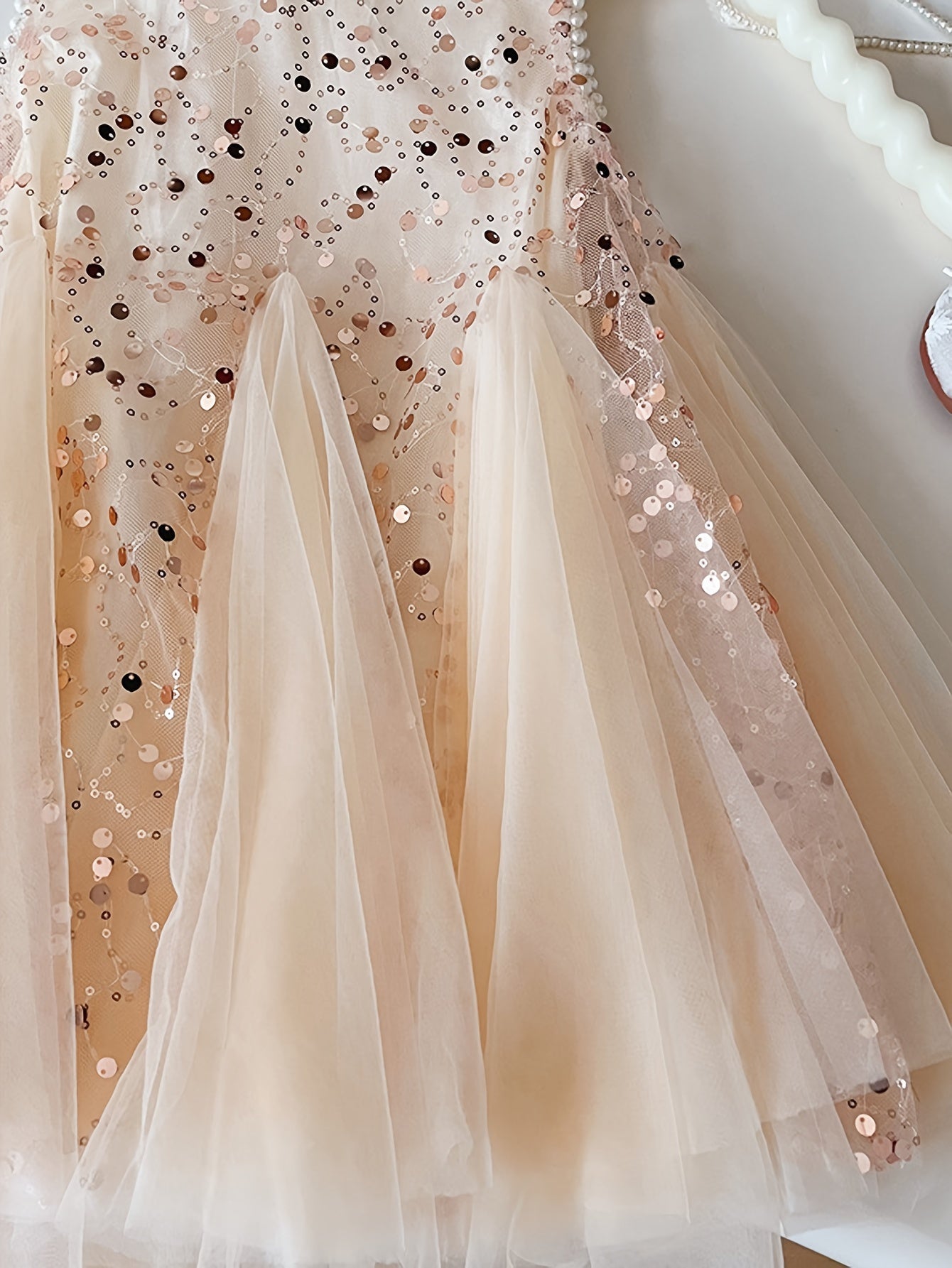 Qidan Qattiq Tanlangan Qizlar Kiyimlari - Yangi Yoz Bolalar Tarmoq Yupkasi, Qoltiqsiz Kiyim Princess Kiyimi bilan Kamon