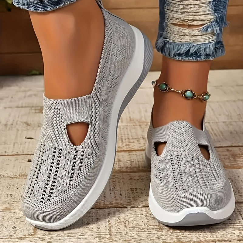 Women's Mesh Slip-On Sneakers Lightweight Casual Walking Shoes