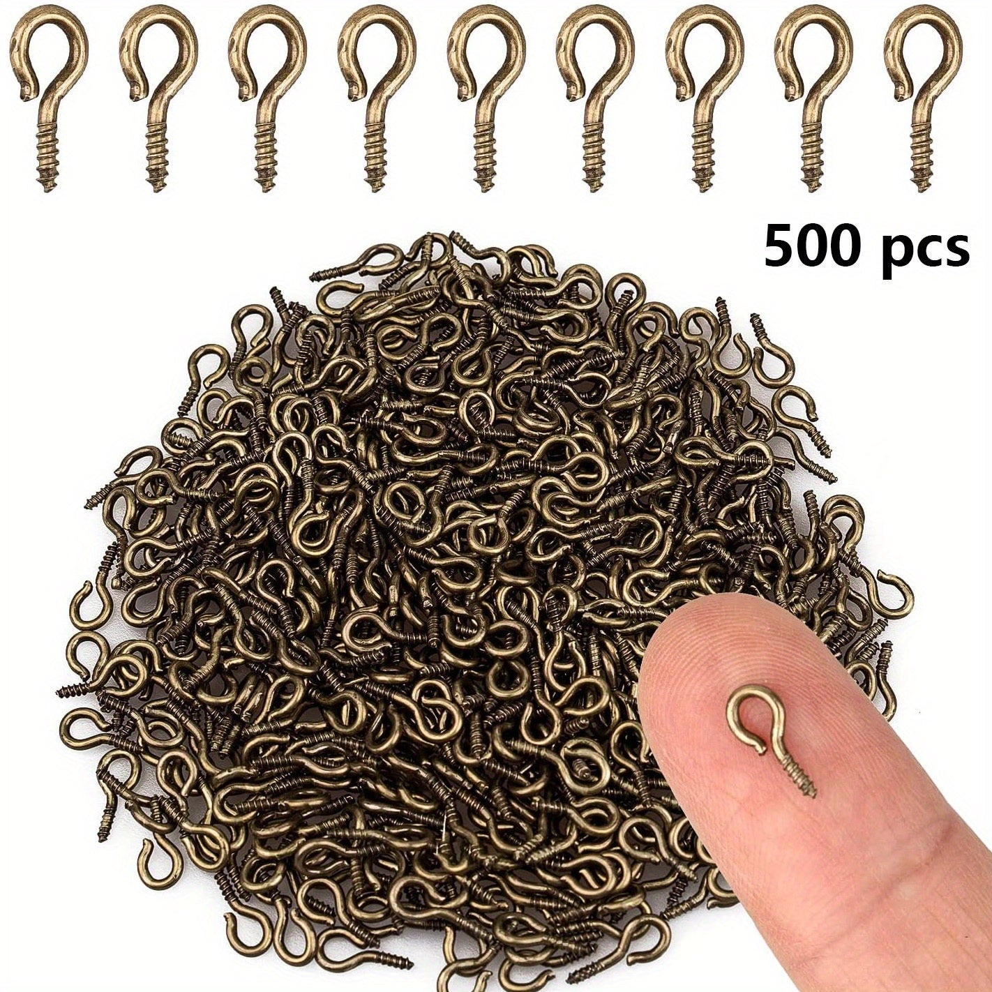 Set of 500 Small Metal Eye Pins 4x8mm Jewelry Findings for DIY Crafts