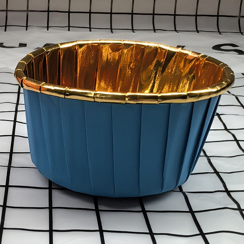 50 штук термостойких бумажных форм для кексов с крышками для выпекания кексов и маффинов