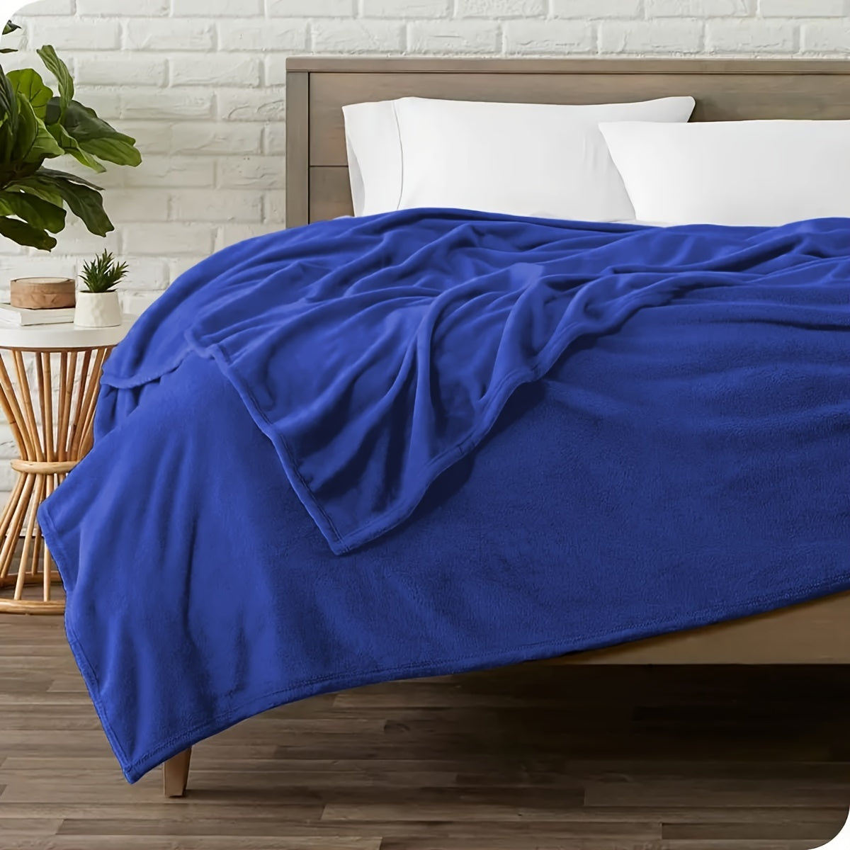 Soft Thick Solid Color Throw Blanket for Couch Sofa Bed Camping Travel