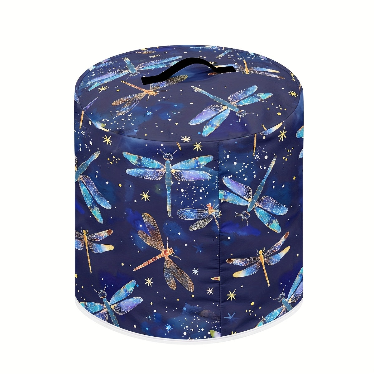 Funda antipolvo con patrón libélula para olla a presión de 8 cuartos, freidora de aire, olla arrocera, azul y oro