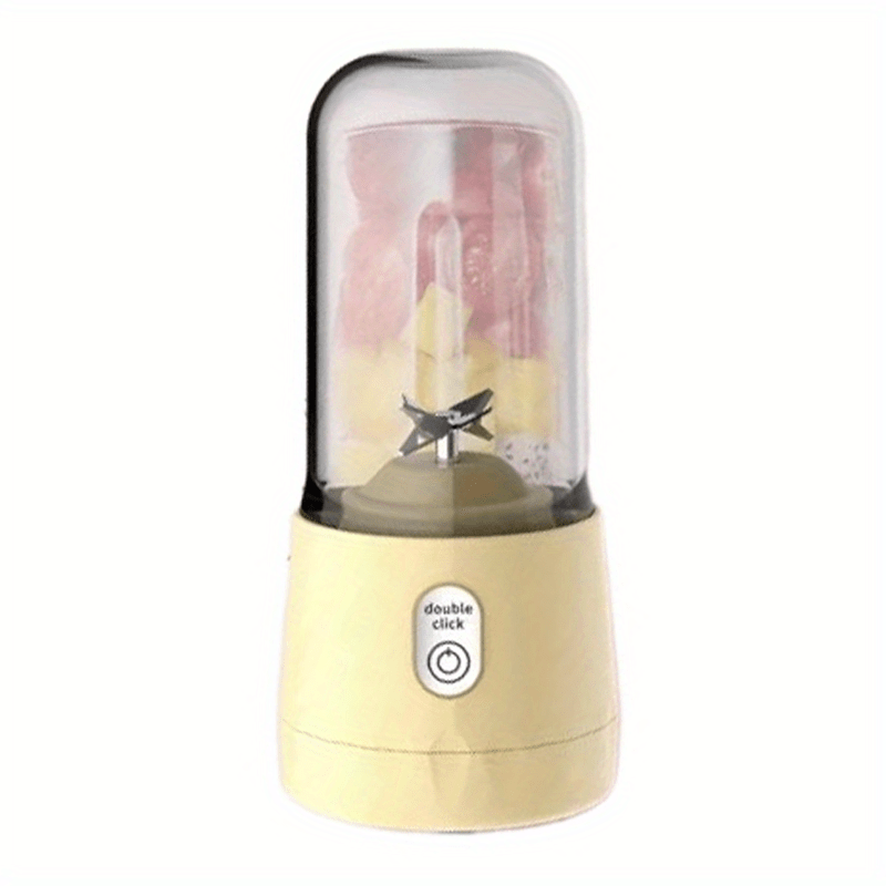 Vaso de licuadora eléctrica portátil de 400 ml con mini licuadora recargable por USB y accesorios para licuadora