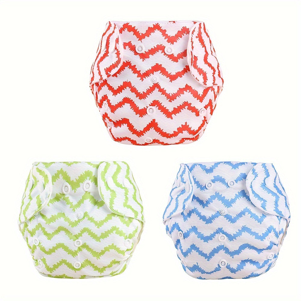 3-to'plam bolalar uchun suv o'tkazmaydigan paxta tagliklari, snaps bilan, yangi tug'ilganlardan 3 yoshgacha