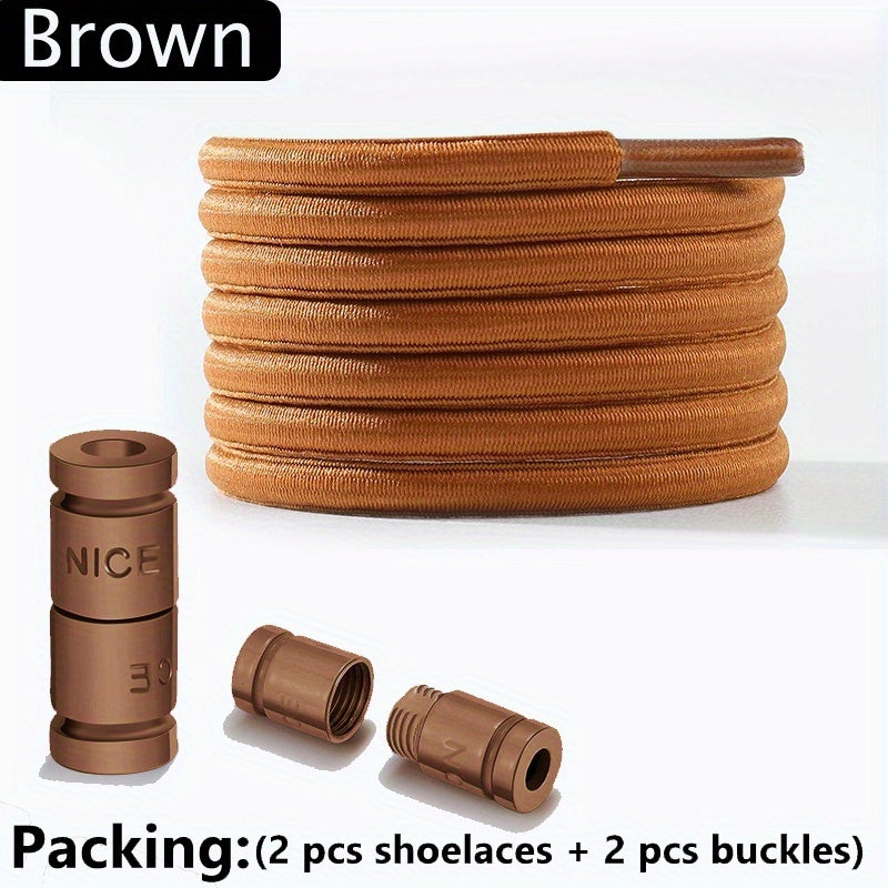 No-Tie Elastic Lace Shoes for Men and Women Quick-On Flat Shoe Laces