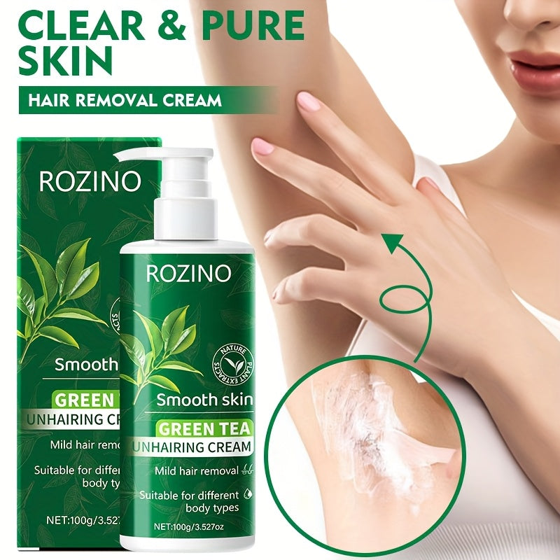 Crema depilatoria de té verde para piel sensible 100g Depilador de acción rápida