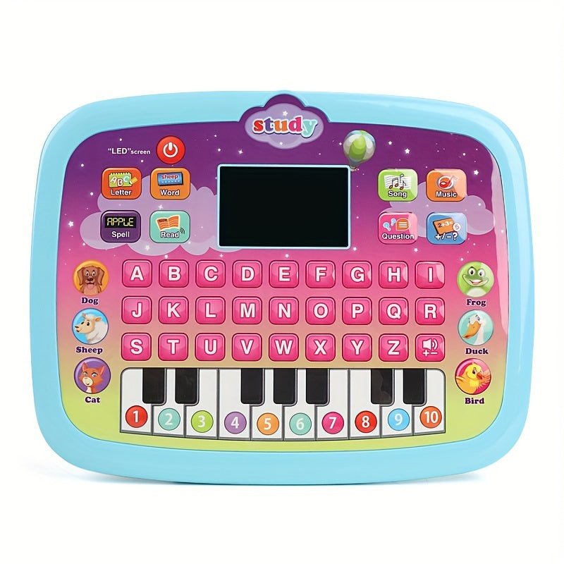 Educational Interactive Tablet with LED Screen for Learning Alphabet Numbers Words Music Math