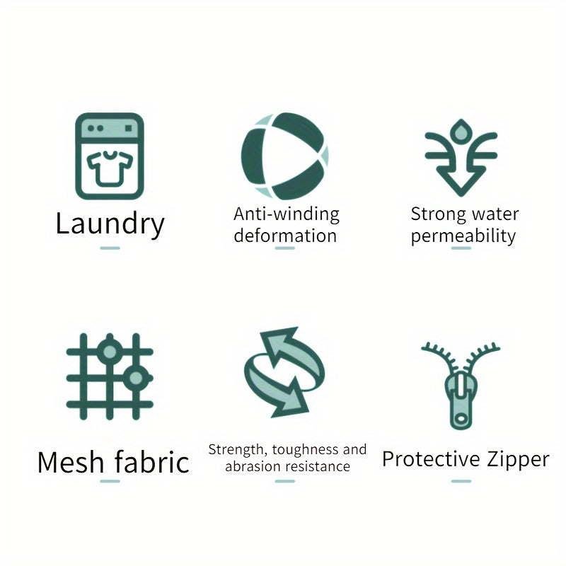 Juego de 3 bolsas de malla duraderas para lavandería con cremallera y diseño de alpaca