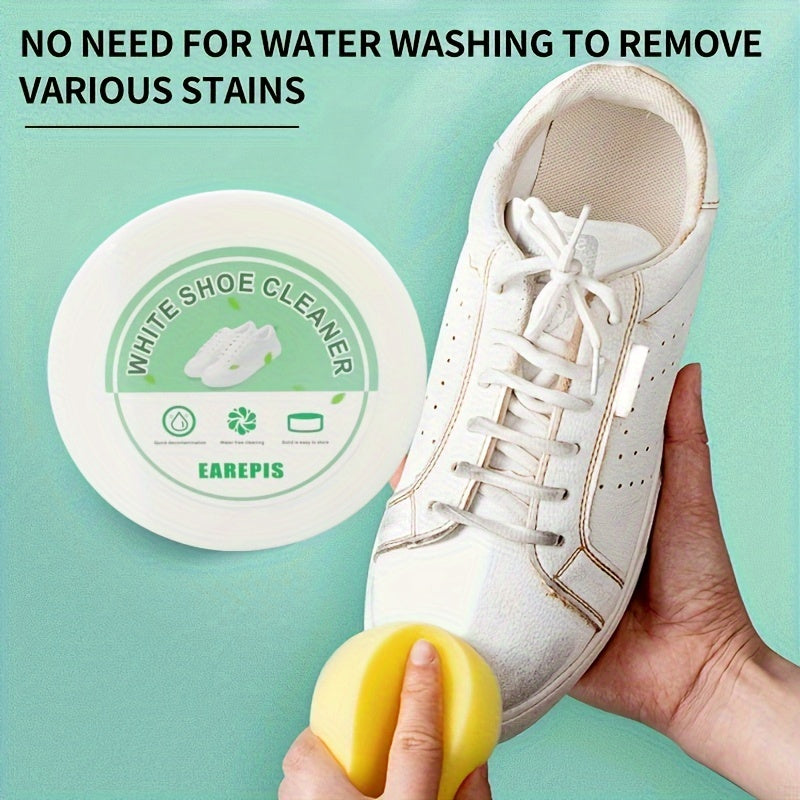 White Shoe Cleaner Paste with Plastic Brush for All Types of Shoes