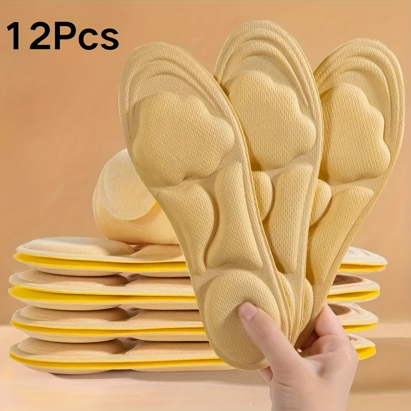 Women Breathable Comfortable Shoe Insoles 6 Pairs for High Heels Sports