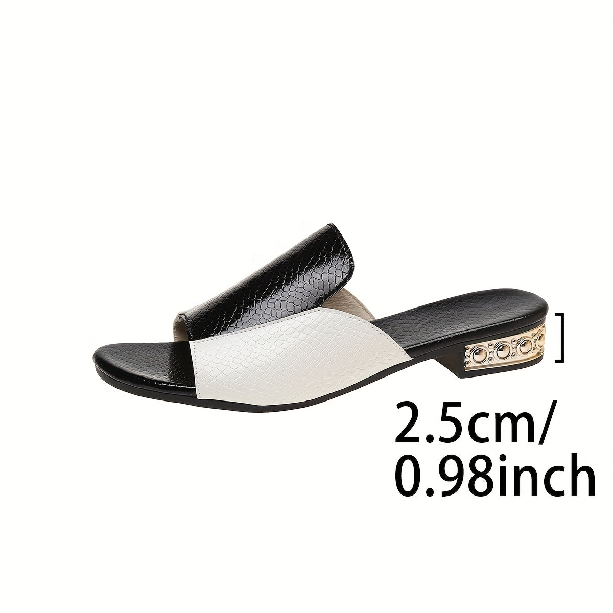 Women's Snake Print Open Toe Sandals Low Heel Summer Casual Shoes