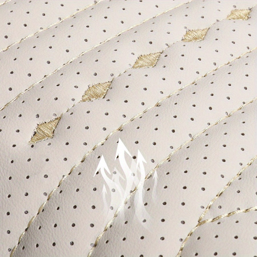 Avtomobil o‘rindiq qoplamalari faux charm, ventilyatsiyali, yopishqoqsiz yozgi yostiqchilar