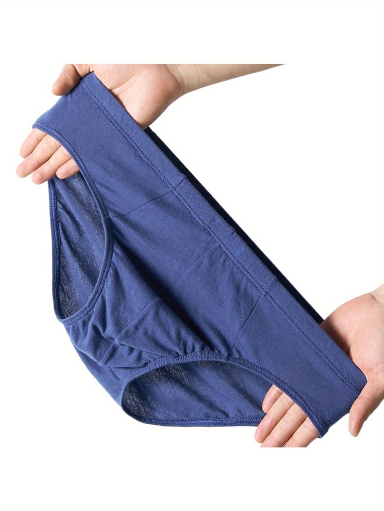 Men's Cotton Briefs 5 Pack Assorted Colors Mid-Waist Breathable Soft Fabric
