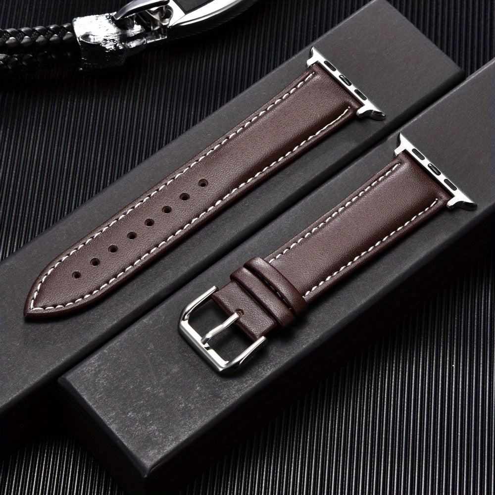 Synthetic Leather Watch Band for Apple Watch Casual Ultra-Soft Adjustable Strap