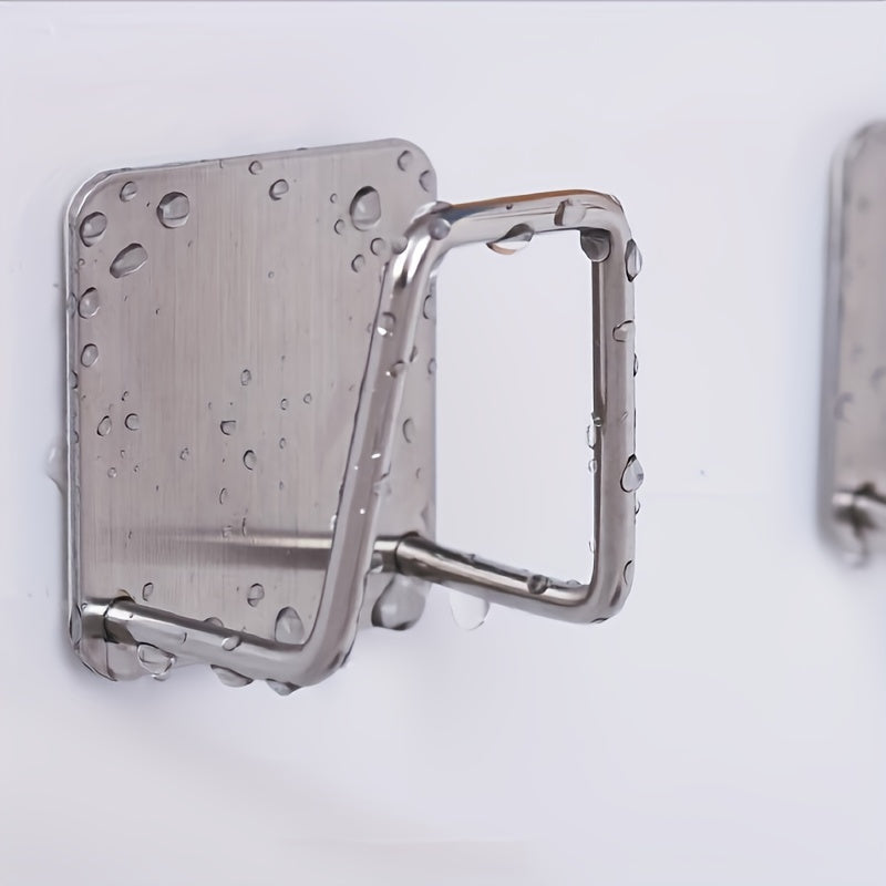 Stainless Steel Sink Drain Rack Wall Mount Non-Punch Sponge Holder 2 Pieces