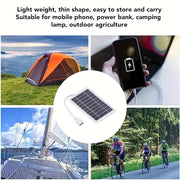 Almohadilla de carga solar portátil con material magnético para camping, viaje, energía móvil para teléfonos, ventiladores y linternas