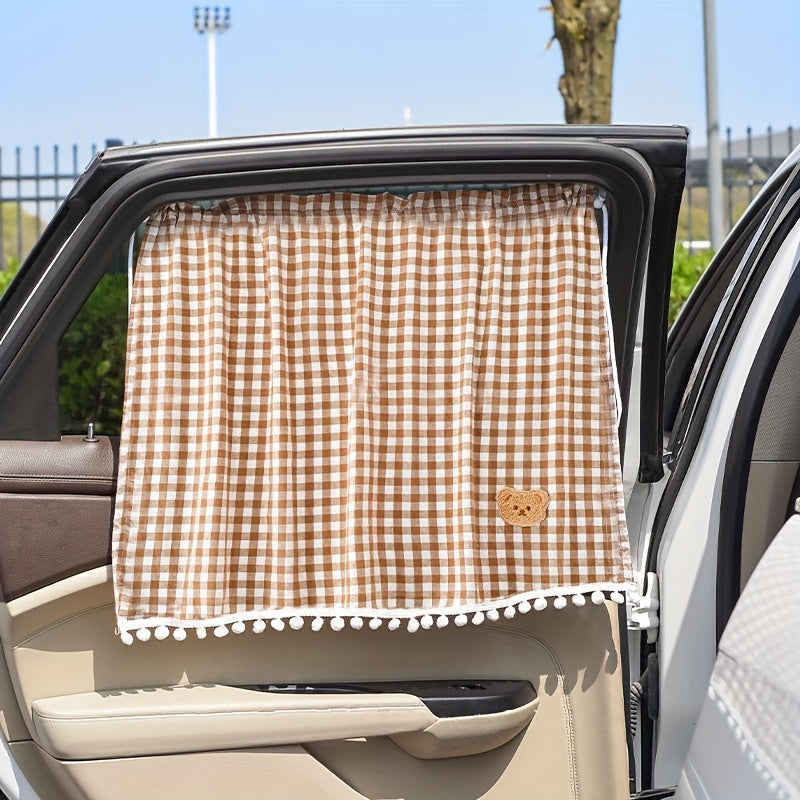 Universal Car Sunshade Curtain UV Protect Privacy Heat Insulation