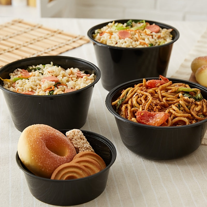 50 Pack Plastic Meal Prep Containers with Lids 450ml To Go Lunch Boxes