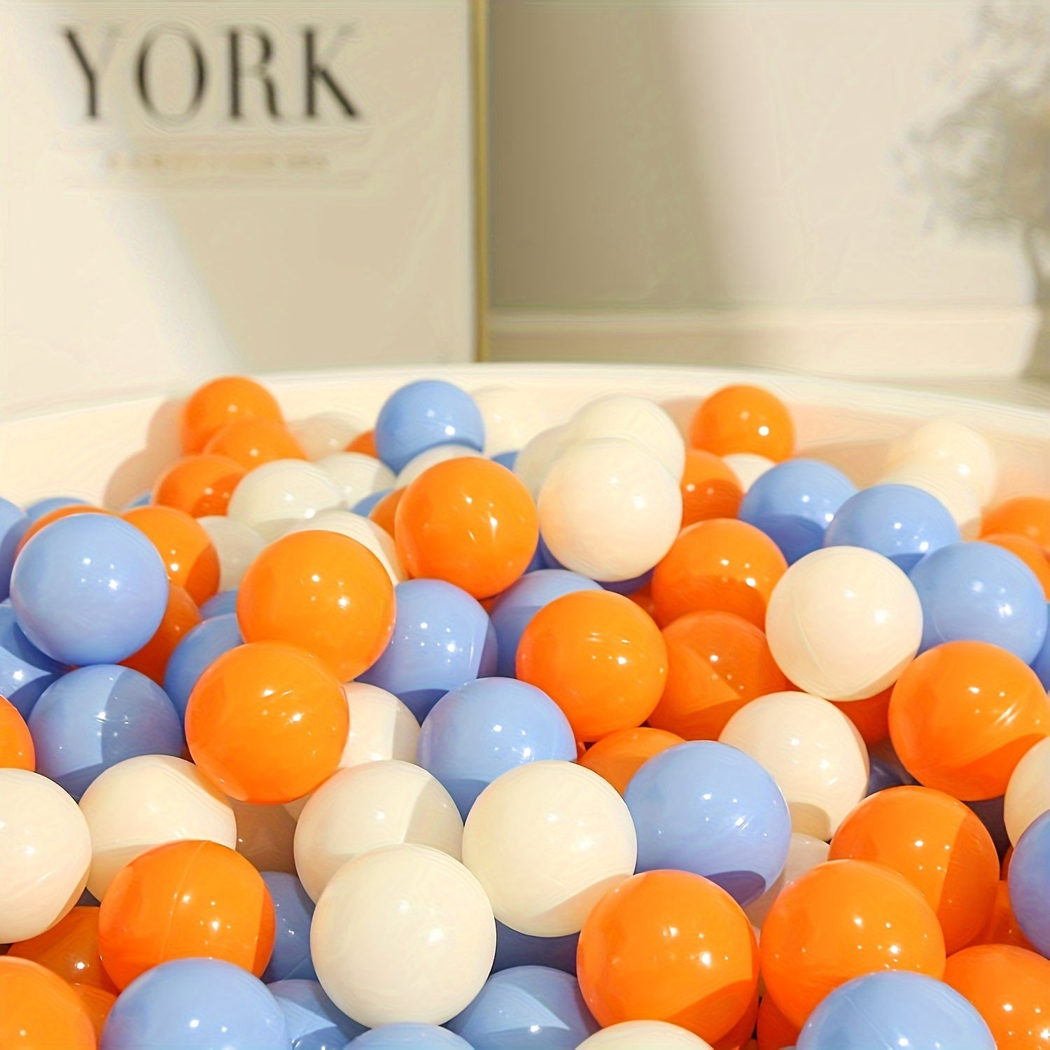 100 Safe Non-Toxic Plastic Ocean Balls for Kids Outdoor Play and Pet Safety