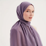 Ayollarning nafas oladigan chiffon hijabi, toza marjon bezaklari, Ramazon uchun qulay