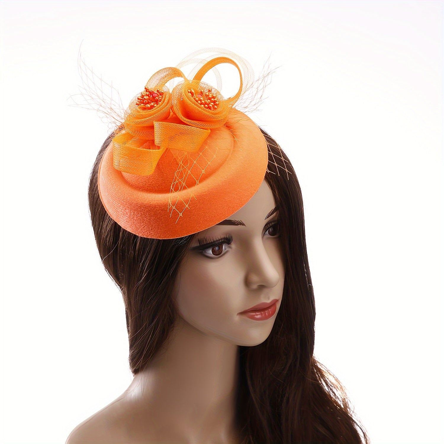 One piece Women's Flower Veil Mesh Balletcore Bow Fascinator, Choyxonalar, Tug'ilgan kunlar, Ot sporti tadbirlari, to'ylar, cherkov xizmatlari yoki boshqa har qanday maxsus tadbirlar uchun mukammal. Oson attachment uchun qulay klip bilan ta'minlangan.