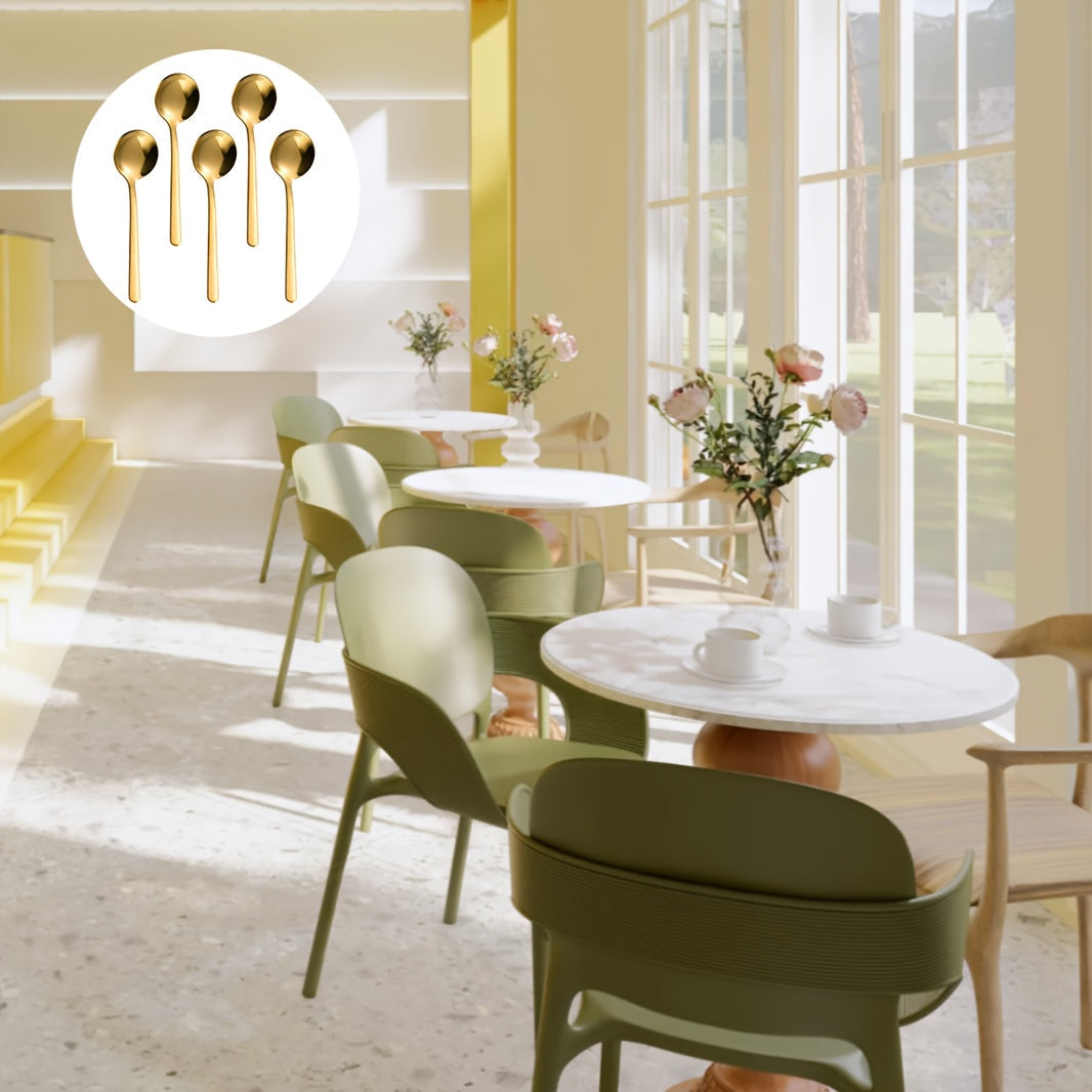 Set of 8 or 16 Stainless Steel Espresso Spoons for Coffee and Desserts