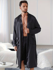 Men's Pajama Set V-Neck Loose Woven Polyester Casual All Season
