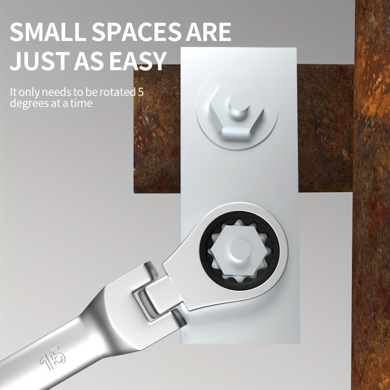 Alloy Steel Double Head Ratchet Wrench Set for Auto Repair and DIY