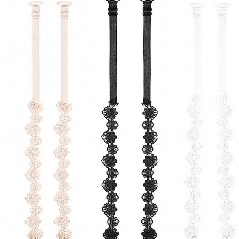Adjustable Lace Flower Underwear Straps for Women Seamless Lingerie Accessories
