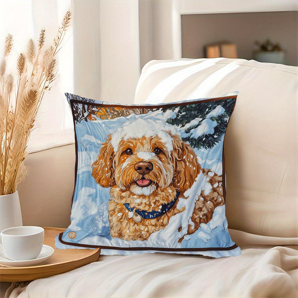 Pet Blanket 45.72x45.72 cm Soft Polyester Doodle Design for Living Room Sofa Bedroom