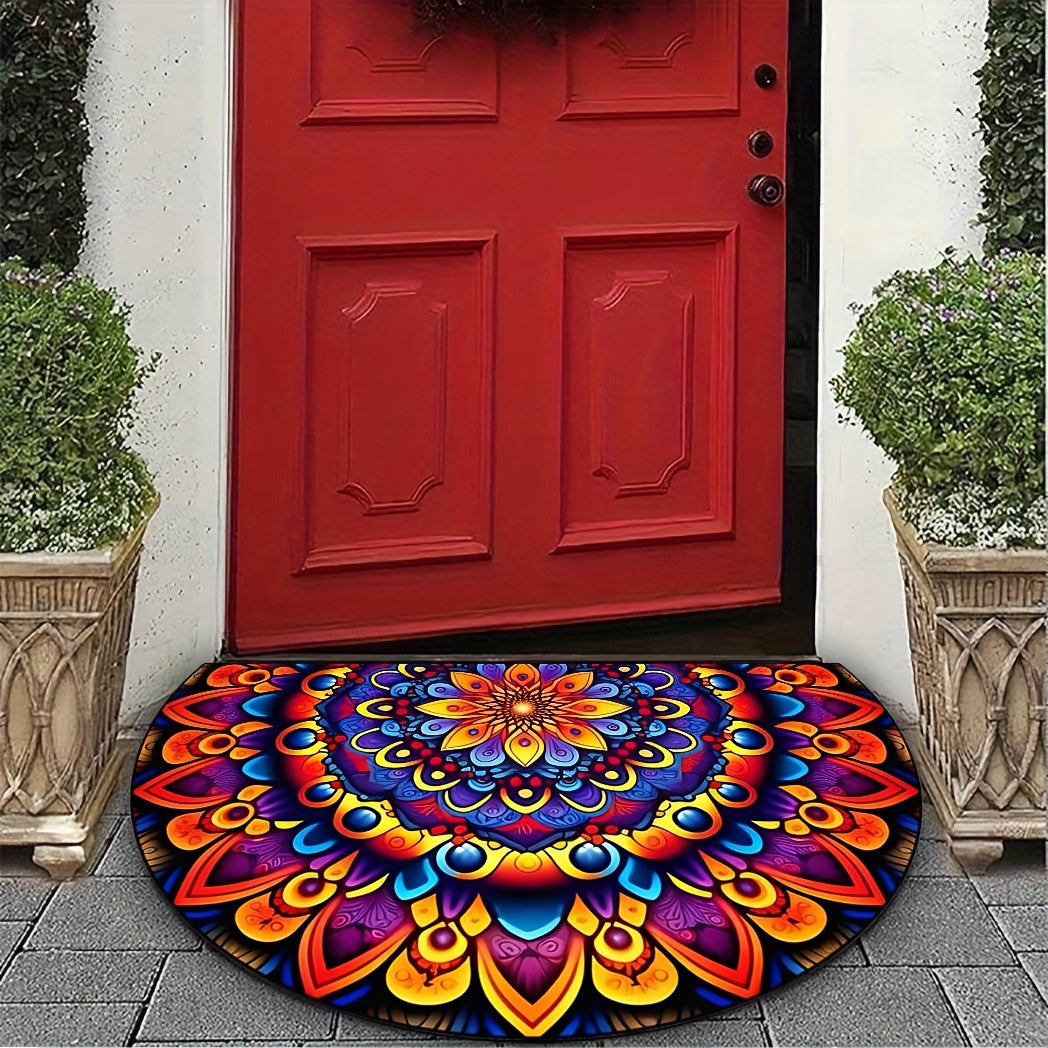 Bohemian Mandala Doormat Non-Slip Polyester Entryway Kitchen Bathroom Decor