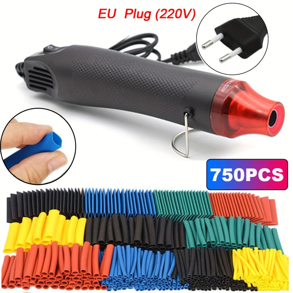 Heat Shrink Tubing Kit with 300W Hot Air Gun for Wire Protection and Crafting