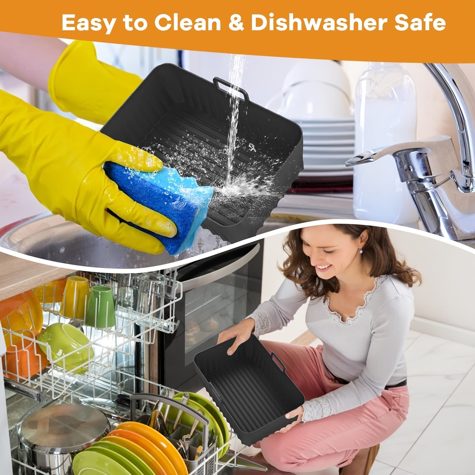 Обновите свой Ninja Foodi AF400UK AF451UK AF300UK 7.6L-9.5L с помощью этого набора из 2 многоразовых силиконовых подкладок для фритюрниц. Эти аксессуары также идеально подходят для двухуровневой фритюрницы SL400UK Tower T17088 Dual Zone.