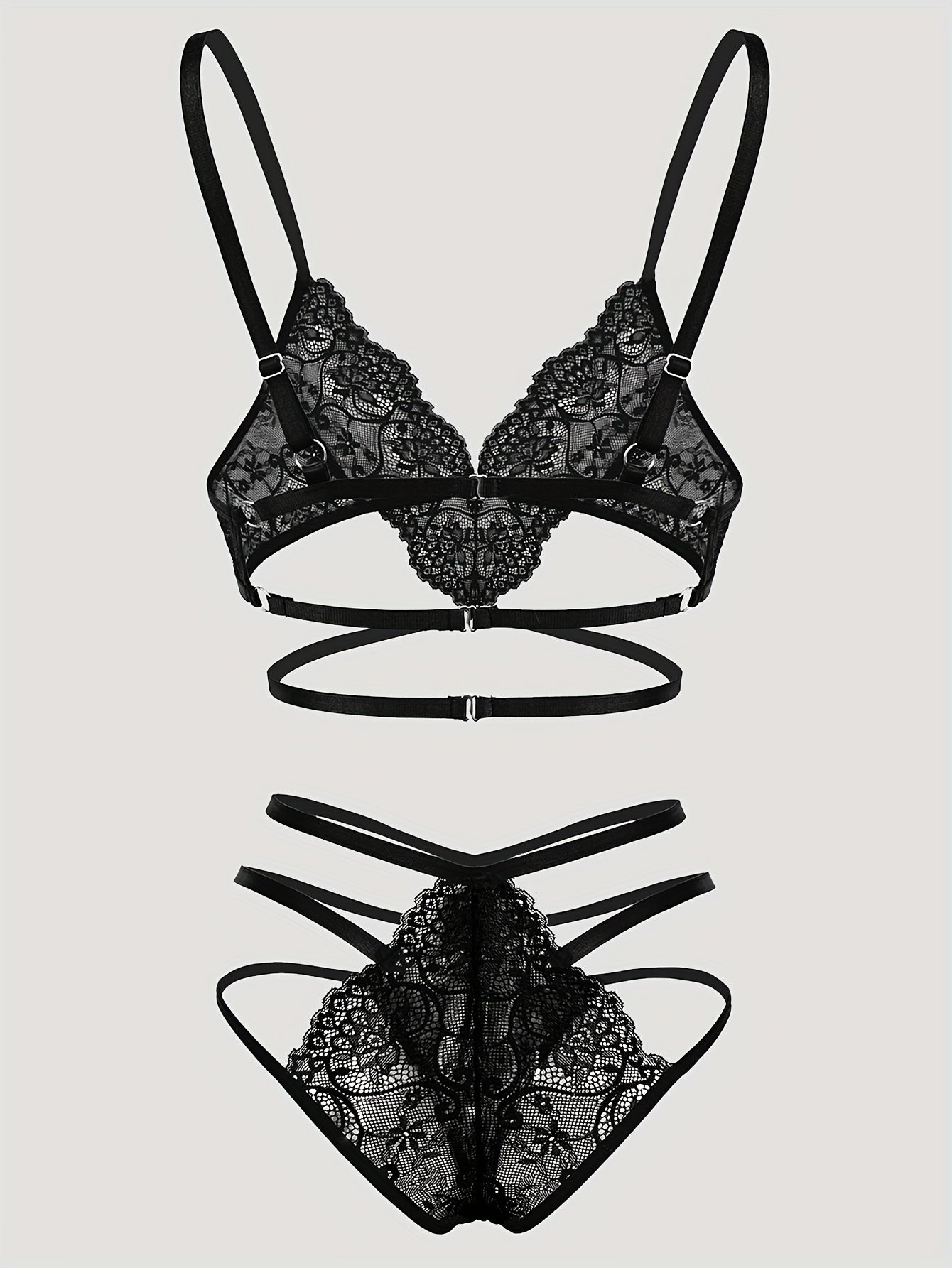 Lingerie Set with Plunge Bra and High Waist Panties for Sexy and Comfortable Wear