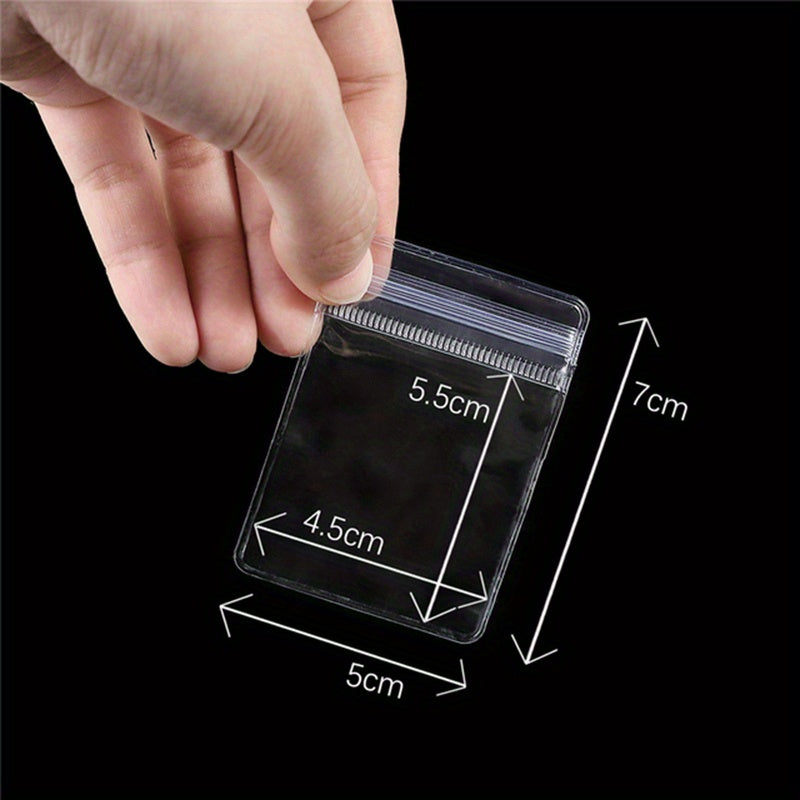 Set of 30 Clear PVC Jewelry Pouches with Zip Lock Closure for Earrings Necklaces and Bracelets Storage