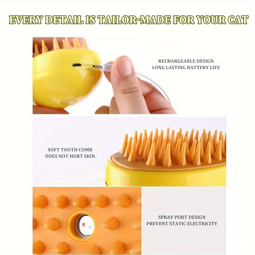 Pet Care Cat Grooming Brush with Floating Hair Removal and Massage Comb