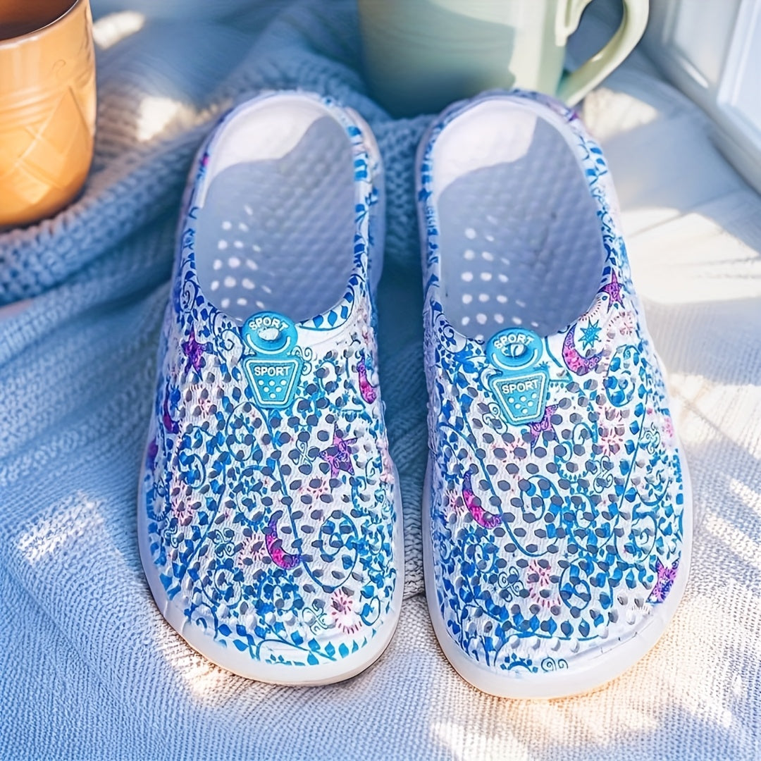 Women's Summer Shoes Breathable Star Moon Print Comfortable Stylish