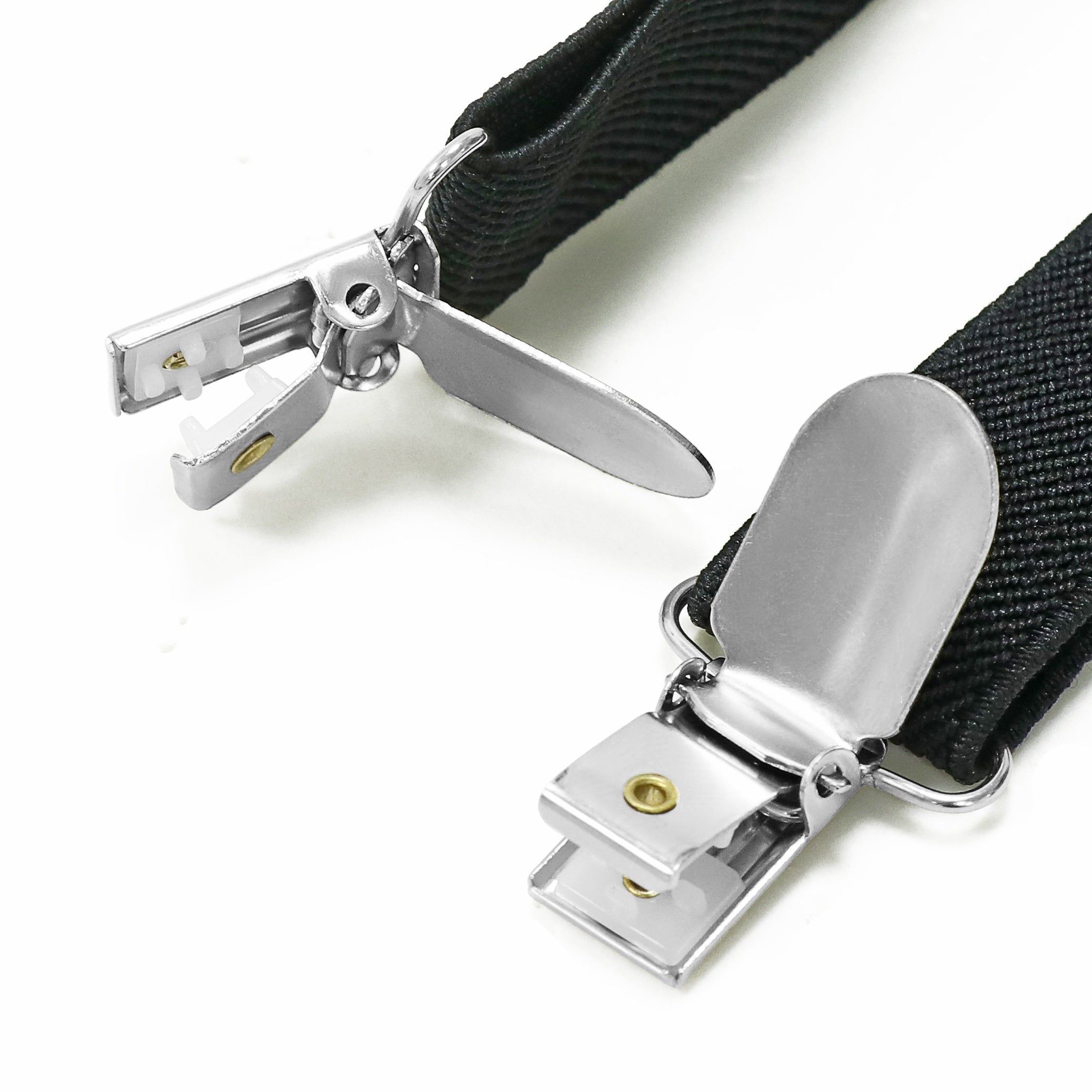 Мужские черные подтяжки X-Back с 4 зажимами, регулируемыми эластичными ремешками и металлическими зажимами