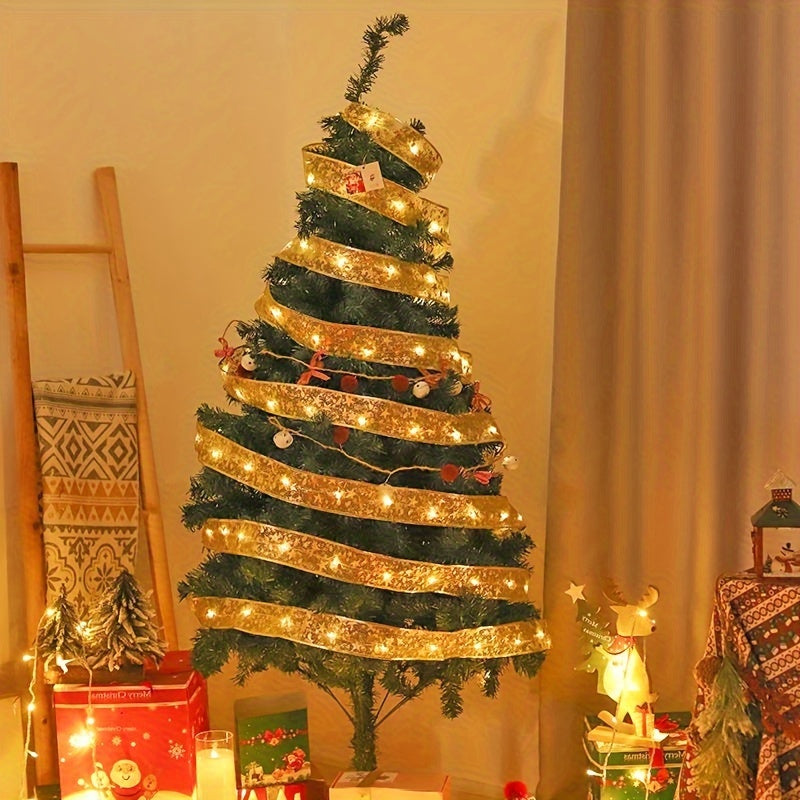 Rojdestvo LED chiziqli chiroqlar 6.5ft 20pcs Velur pardoz chiroqlari ichki va tashqi bezak