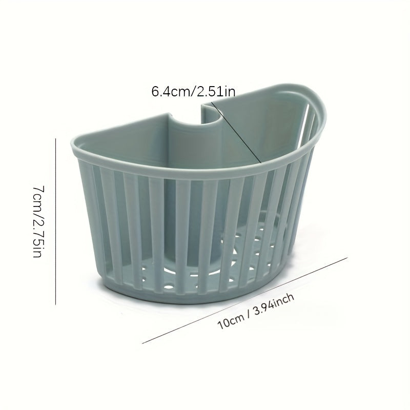 Caddy de plástico para fregadero, soporte para esponjas, cesta colgante para grifo, organizador de cocina y baño