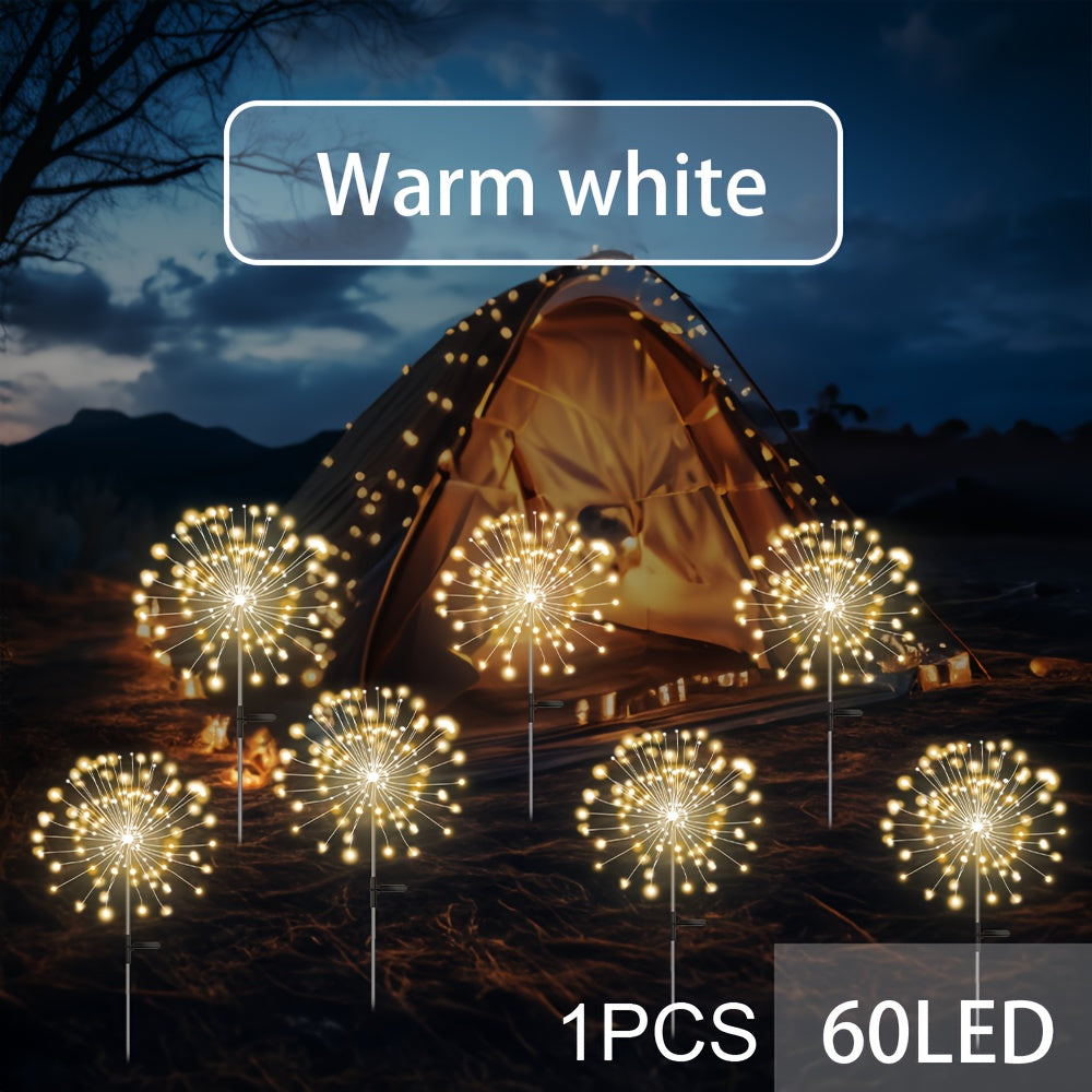 Solar LED Lights with 8 Modes Firework Style Outdoor Waterproof 200-350 Lumens