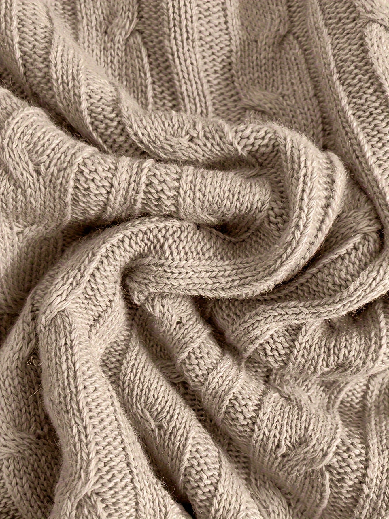 Girls Knit Sweater Set with Long Sleeves and Ribbed Details