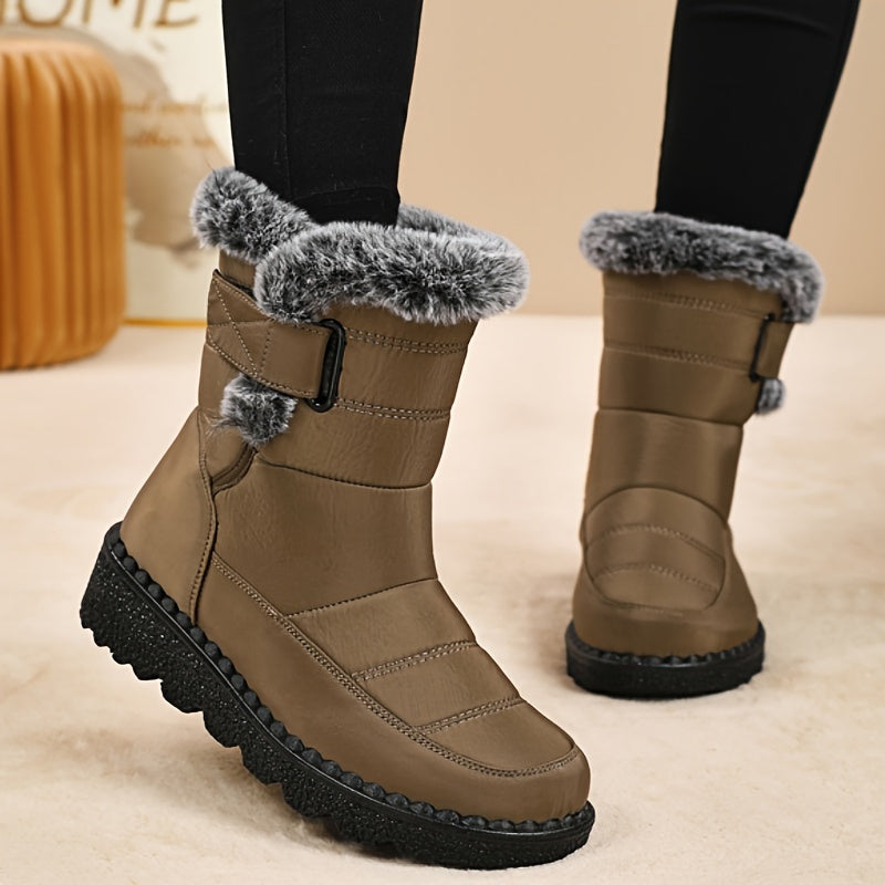 Женские зимние снегоступы с мягкой подкладкой, стильные, уютные и теплые обувь