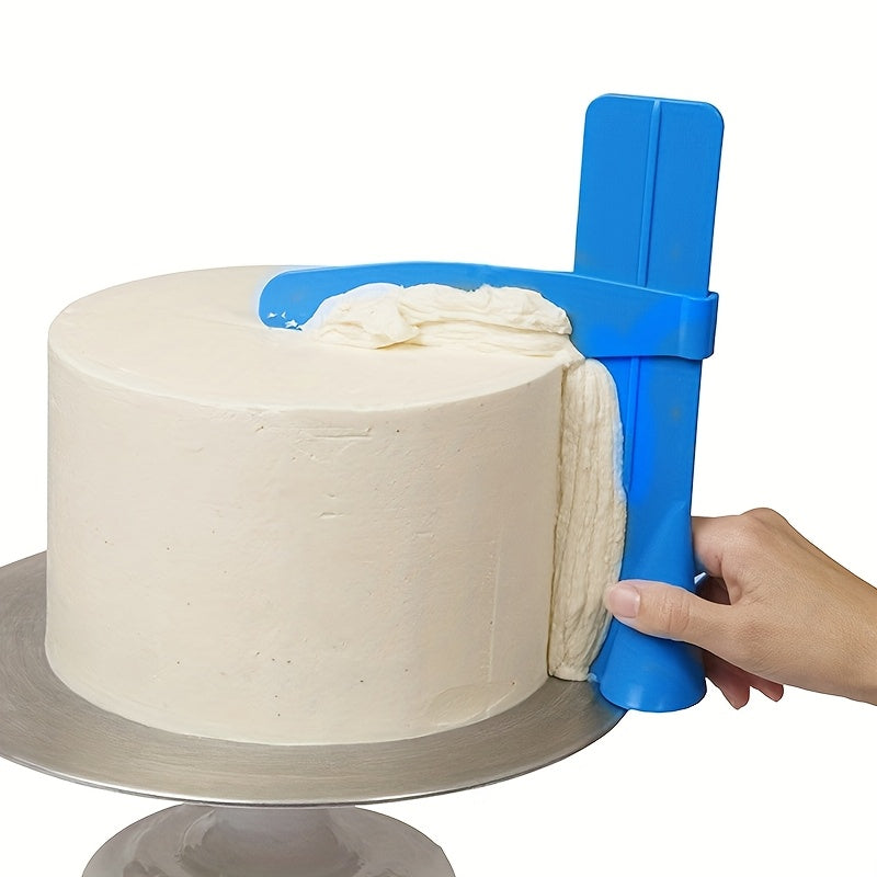 Cake Icing Smoother Tool Set with Handle Plastic Baking Decorating Accessories