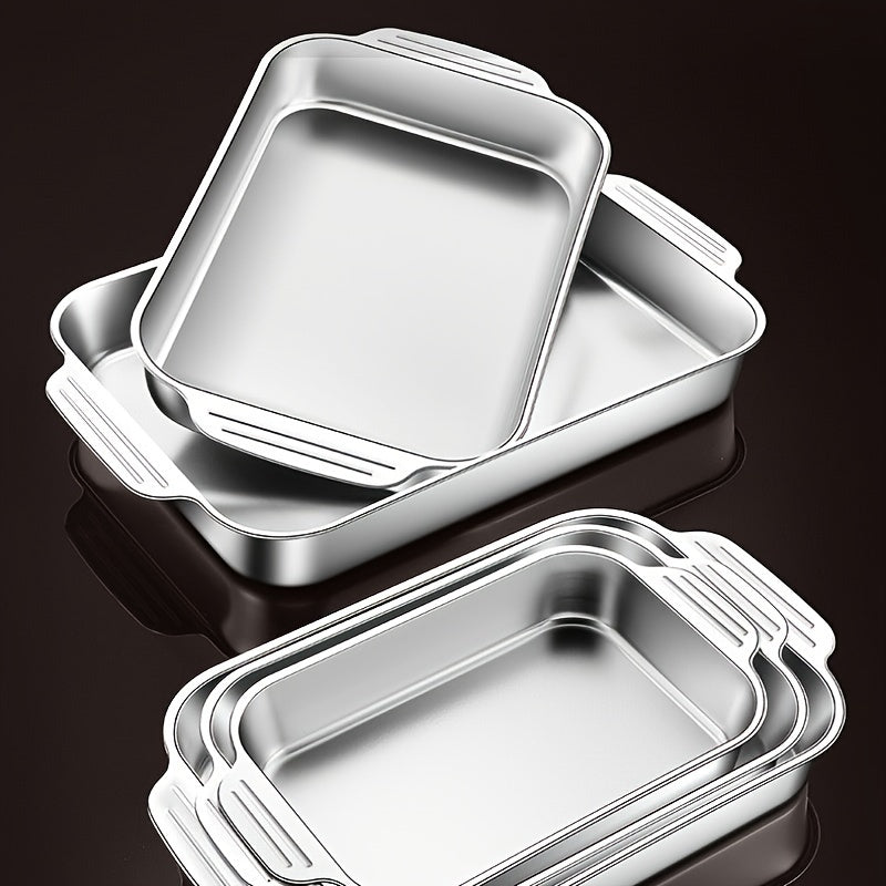 Stainless Steel Deep Baking Sheet for Oven Cooking and Baking