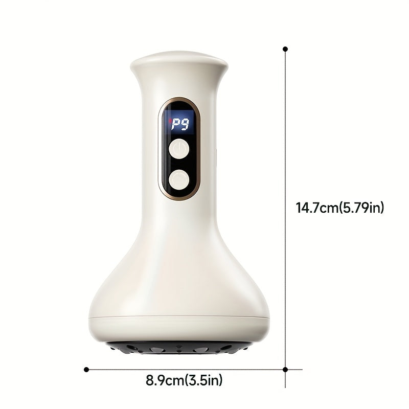 Cordless Rechargeable Cupping Massage Tool with 9 Speed Levels for Neck Shoulder Back Muscle Relief