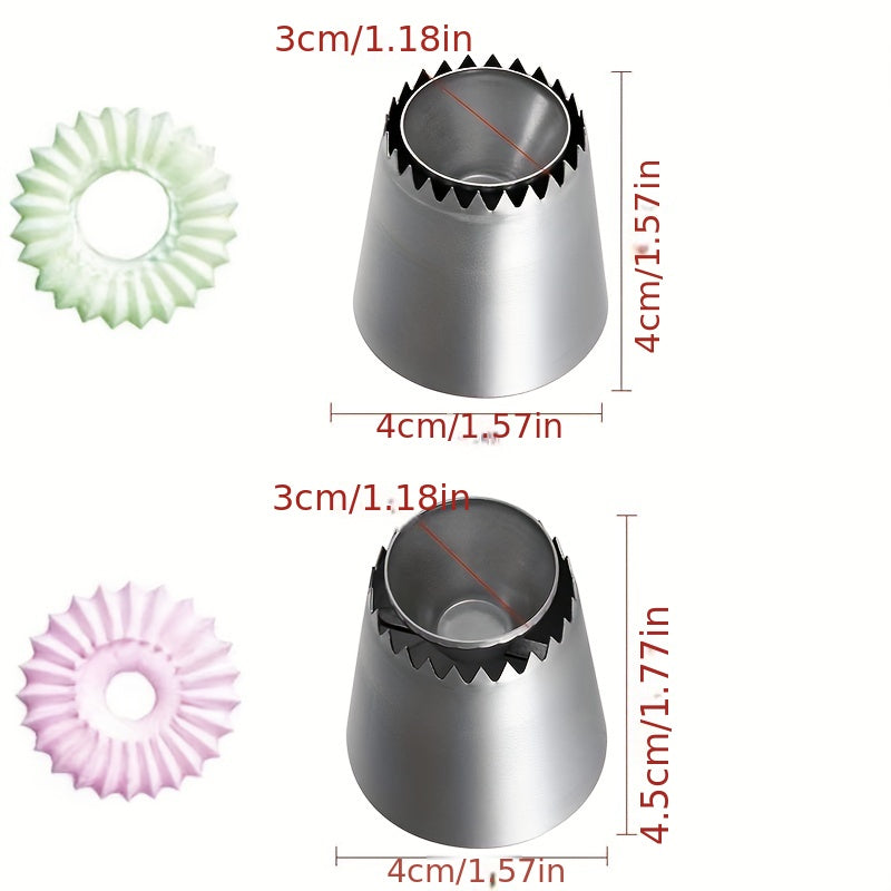 Large Stainless Steel Pastry Tip Russian Icing Nozzle for Cake Decorating