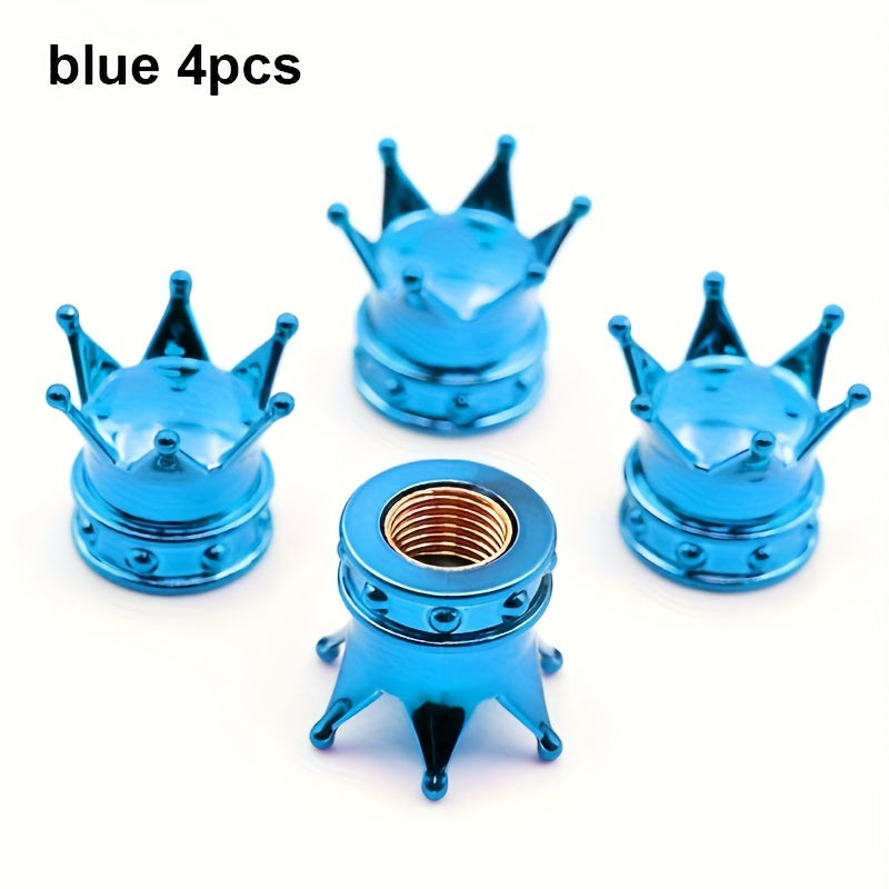 Universal Tire Valve Caps Crown Style Car Bicycle Motorcycle Decorations