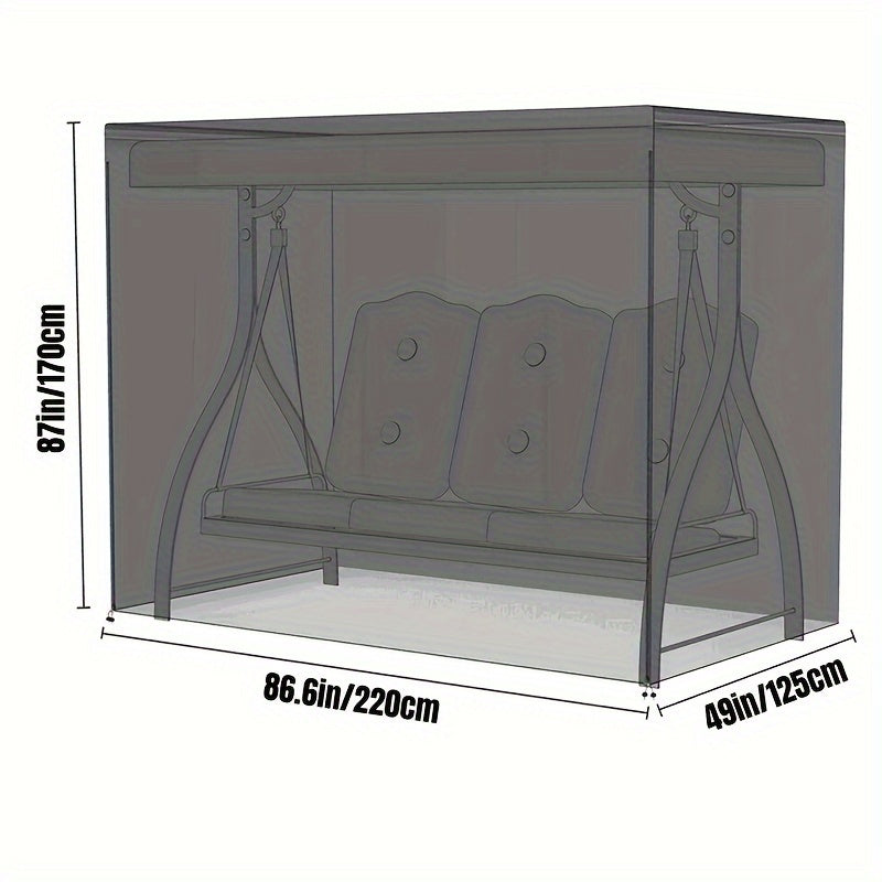 Waterproof Outdoor Swing Chair Cover 210D Oxford Fabric UV Dust Protection Zipper