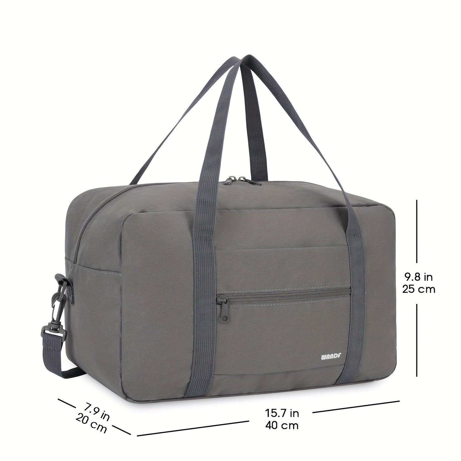 Minimalist Travel Duffel Bag with Shoulder Strap Foldable Carry-On Luggage Hand Washable Polyester Weekender Bag for Men and Women